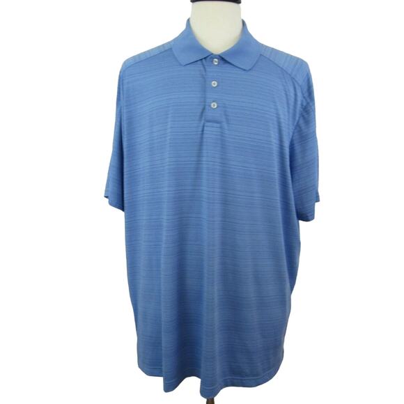 Lands’ End Polo Golf Shirt Men’s Size 2XL Short Sleeves Blue - Picture 1 of 11